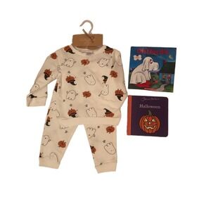 LILA & JACK Toddler NWT Halloween Lounge Set 18-24M w/ two books Casual Cozy